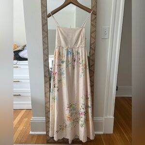 Christian Lacroix Cream Floral Dress